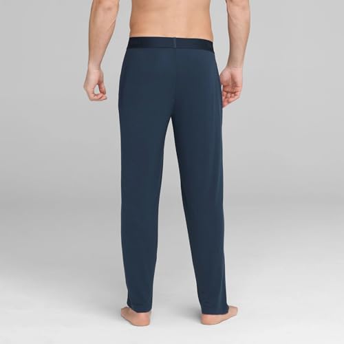 Tommy John Men's Second Skin Pajama Pants, Comfortable Soft with Pockets Sleepwear, Lounge, Yoga, Sweatpants for Men, Elastic Band Pajama Bottoms (Dress Blue, XXL) - Image 3