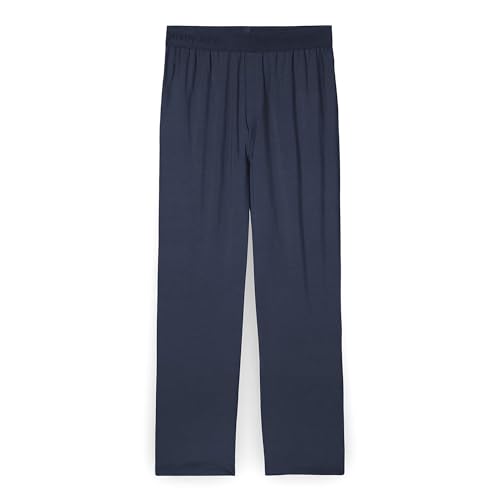 Tommy John Men's Second Skin Pajama Pants, Comfortable Soft with Pockets Sleepwear, Lounge, Yoga, Sweatpants for Men, Elastic Band Pajama Bottoms (Dress Blue, XXL) - Image 1