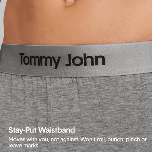 Tommy John Men's Second Skin Pajama Pants, Comfortable Soft with Pockets Sleepwear, Lounge, Yoga, Sweatpants for Men, Elastic Band Pajama Bottoms (Dress Blue, XXL) - Image 4