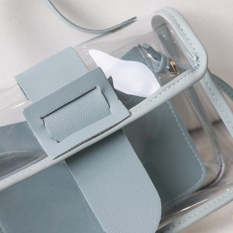 Fashion Women's Crossbody Bag Lock Clasp Small PU Handbag with Phone Pocket - Image 4