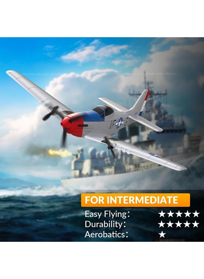 VOLANTEXRC VOLANTEXRC RC Plane 3 Channel Remote Control Airplane Fighter Toys, 2.4GHz 6-axis Gyro Stabilizer RTF Glider Aircraft Plane, Easy to Fly for Adults Kids Beginners Boys (76207 RTF) - Image 2