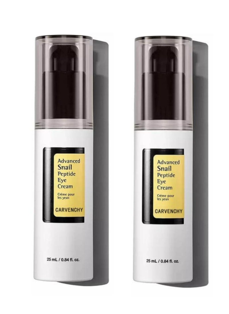 CARVENCHY - 2 Pcs Advanced Snail Peptide Eye Cream  A 72% Snail Secretion Filtrate, Peptide and Niacinamide based eye cream，Brightening eye cream for fine lines and dark circles with Snail Mucin and Niacinamide. - Image 1
