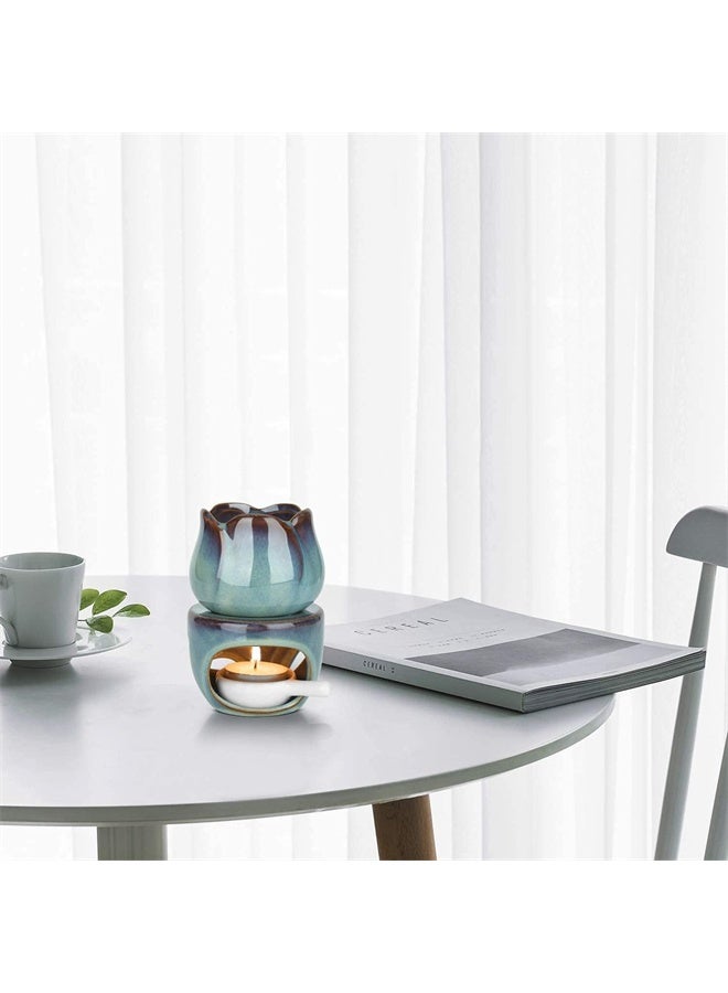 HOMESTAR Wax Melt Essential Oil Burner, Removable Aromatherapy Burner, Ceramic Aroma Oil Candle Diffuser, for Home, Bedroom Decor - Image 5