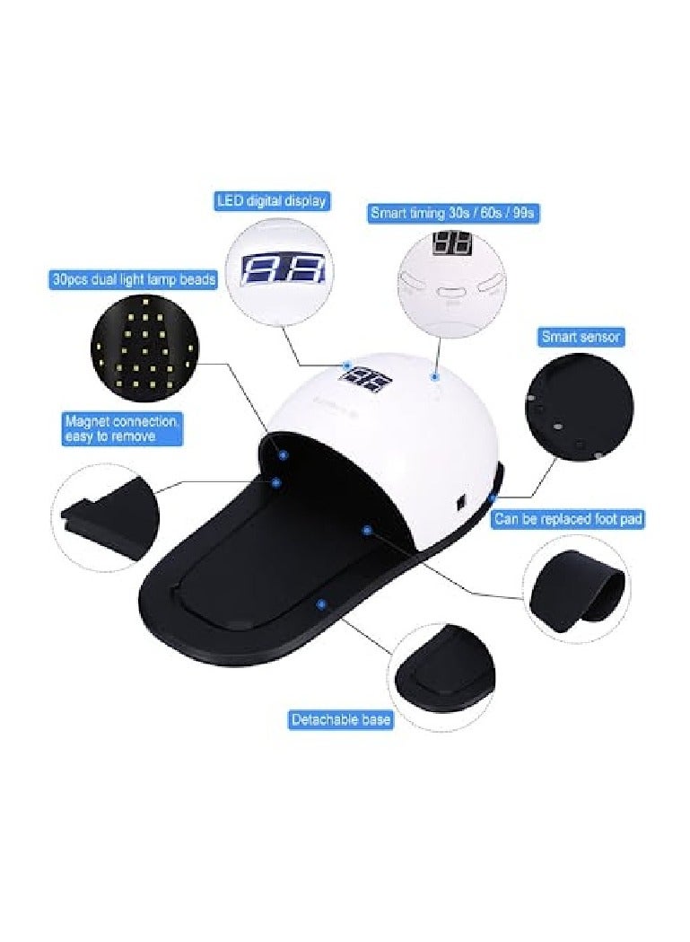 رينبو مصباح تجفيف الأظافر لليدين والقدمين لعلاج طلاء الجل، أداة مانيكير وباديكير ذكية مزودة بمستشعر - Image 5