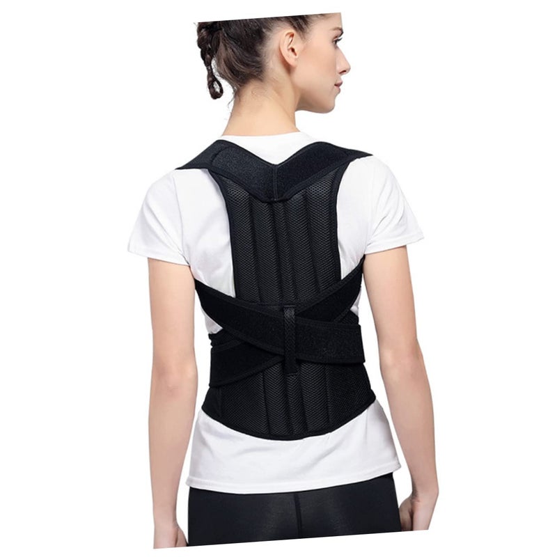 Adjustable Posture Corrector Back Brace XXL Black Lumbar Support for Men and Women - Image 3