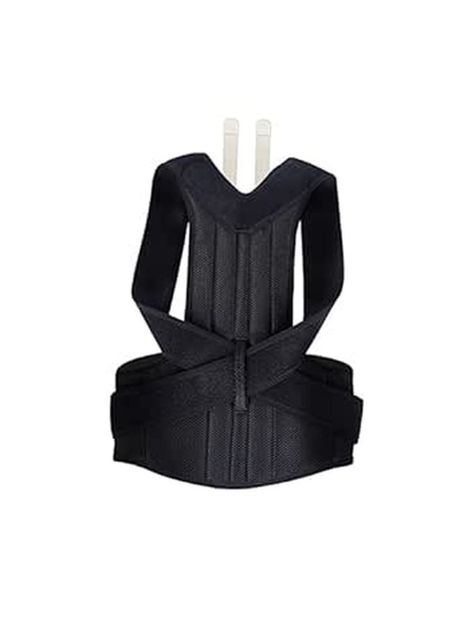 Adjustable Posture Corrector Back Brace XXL Black Lumbar Support for Men and Women - Image 1
