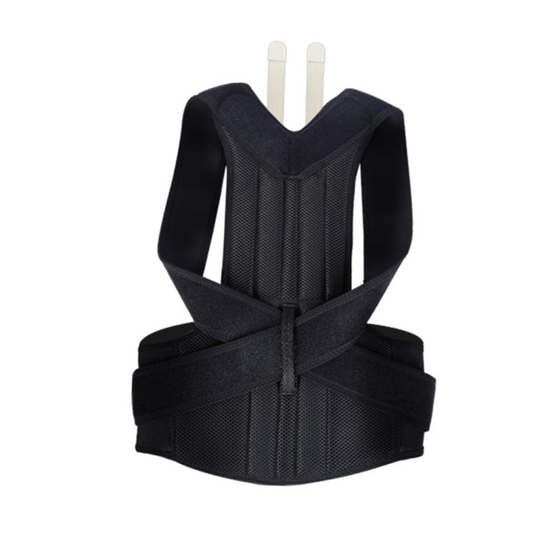 Adjustable Posture Corrector Back Brace XXL Black Lumbar Support for Men and Women - Image 2