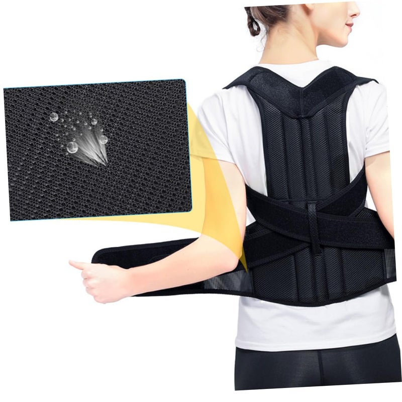 Adjustable Posture Corrector Back Brace XXL Black Lumbar Support for Men and Women - Image 5