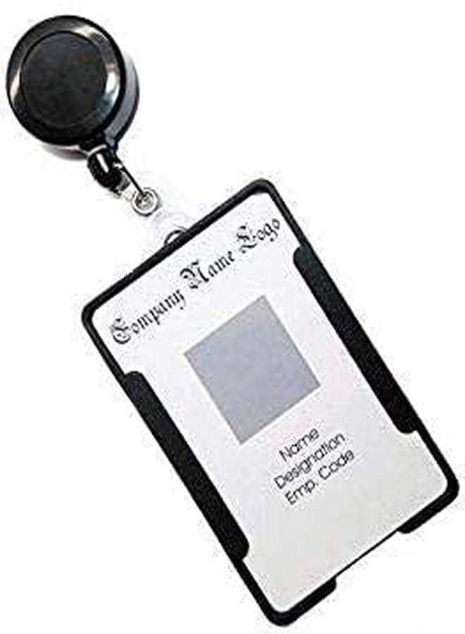 JSMSH Combo Pack of ID Card Holder with Retractable Reel yoyo Combo(Blue and Black) Pack of 100 - Image 5