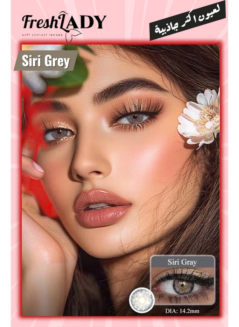 Soft contact lenses for the eye - Siri Grey