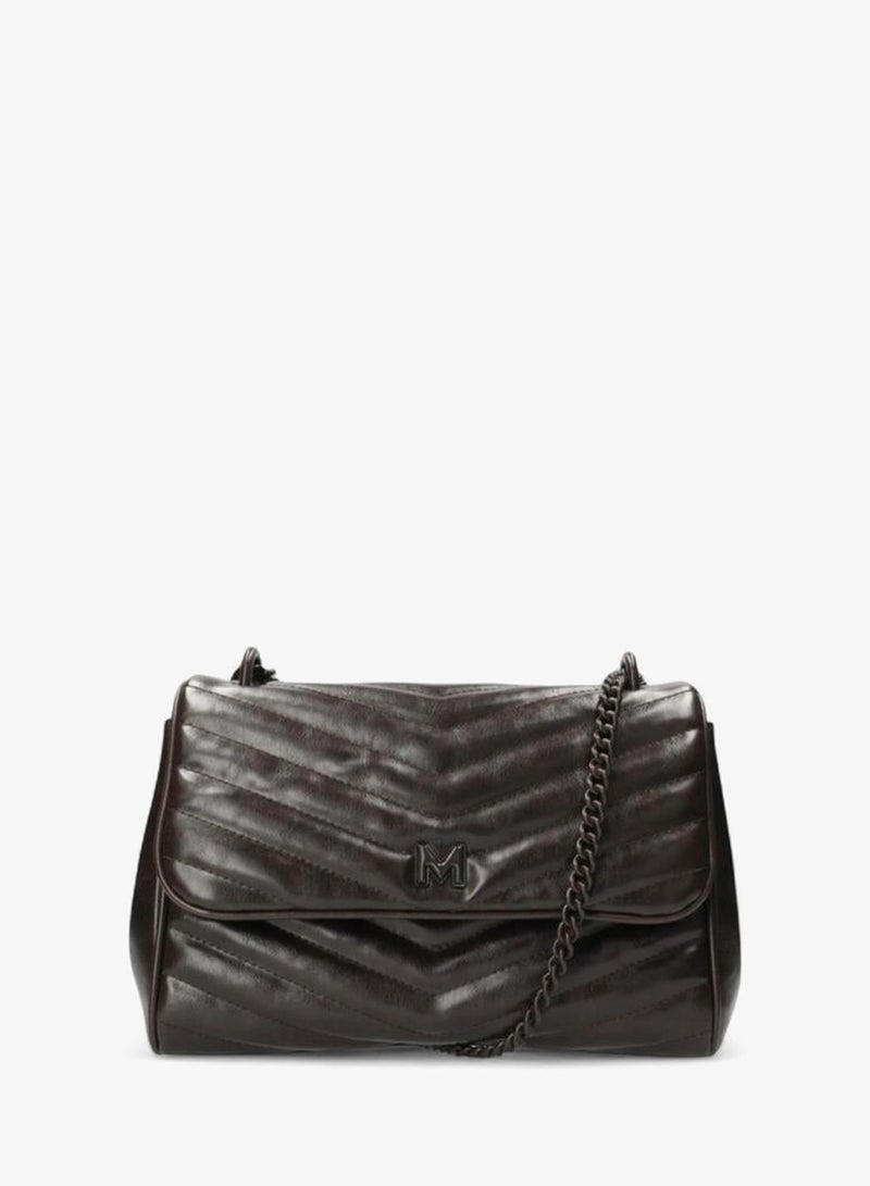 MEXX Textured Shoulder Bag with Chain Strap - Image 1