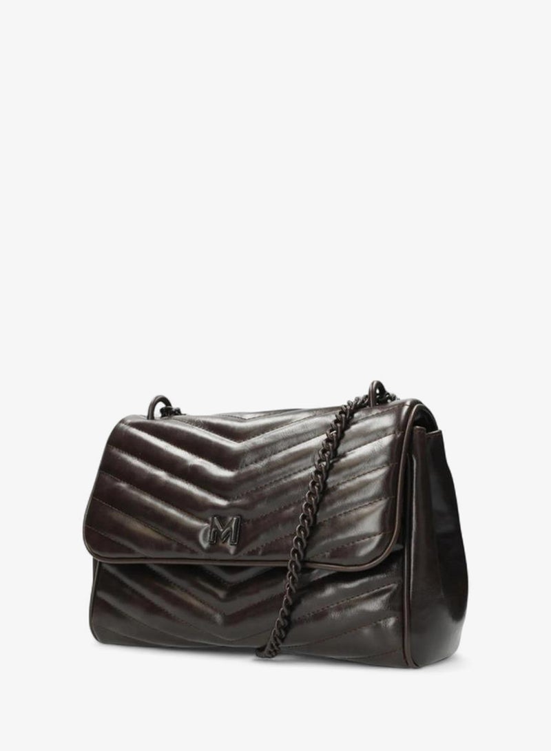 MEXX Textured Shoulder Bag with Chain Strap - Image 3