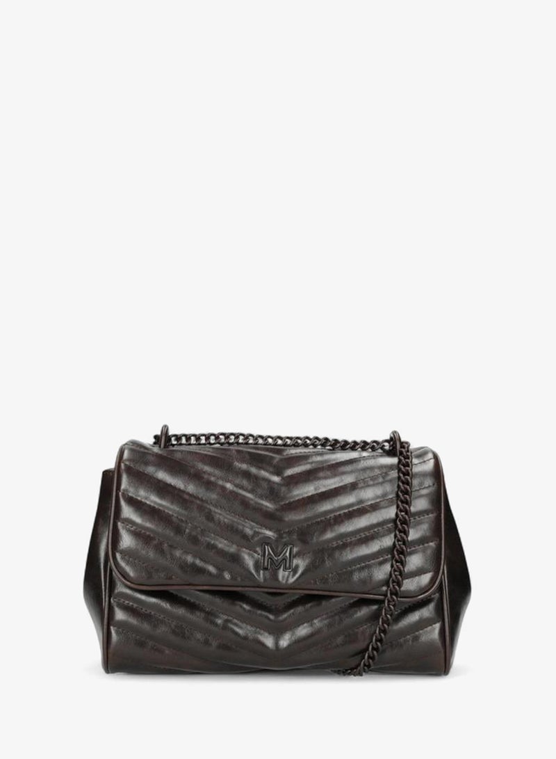 MEXX Textured Shoulder Bag with Chain Strap - Image 2