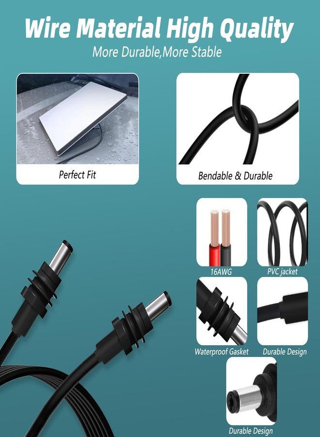 Magiktech 16AWG DC Power Extension Cable for Starlink Mini,3 Options Length 10FT 25FT 50FT, Waterproof DC 5.5mm*2.1mm Cord, Female to Male Extension Cable for Starklink Mini (10 FT Female to Male) - Image 3