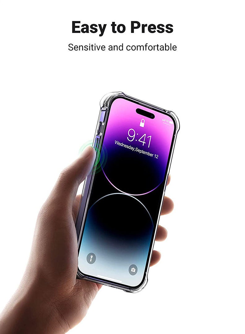 Theodor Protective Case for iPhone 14 Pro Max 6.7-inch Compatible Wireless Charging, Shockproof Phone Bumper Cover, Anti-Scratch Clear Back (Clear) - Image 5