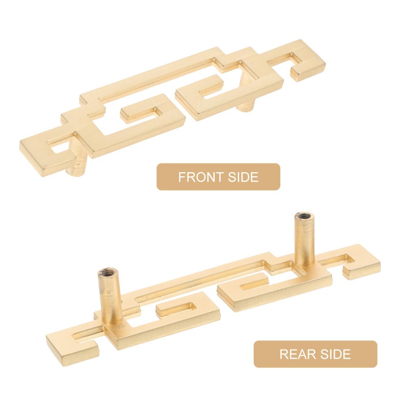 Geometric Cabinet Handles Metal Pulls 4Pcs Set For Kitchen Closet Furniture Hardware - Image 4