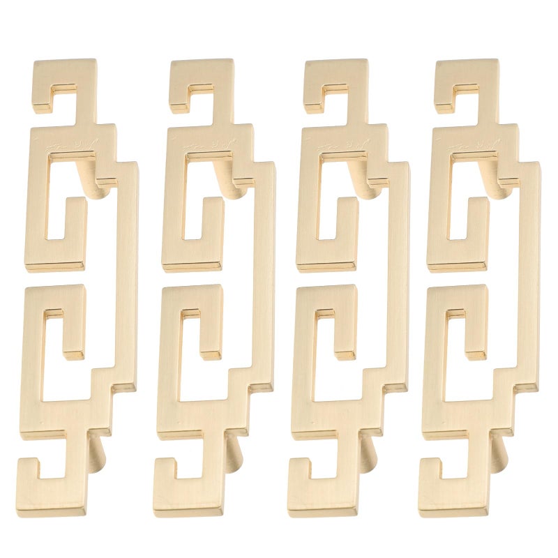 Geometric Cabinet Handles Metal Pulls 4Pcs Set For Kitchen Closet Furniture Hardware - Image 2