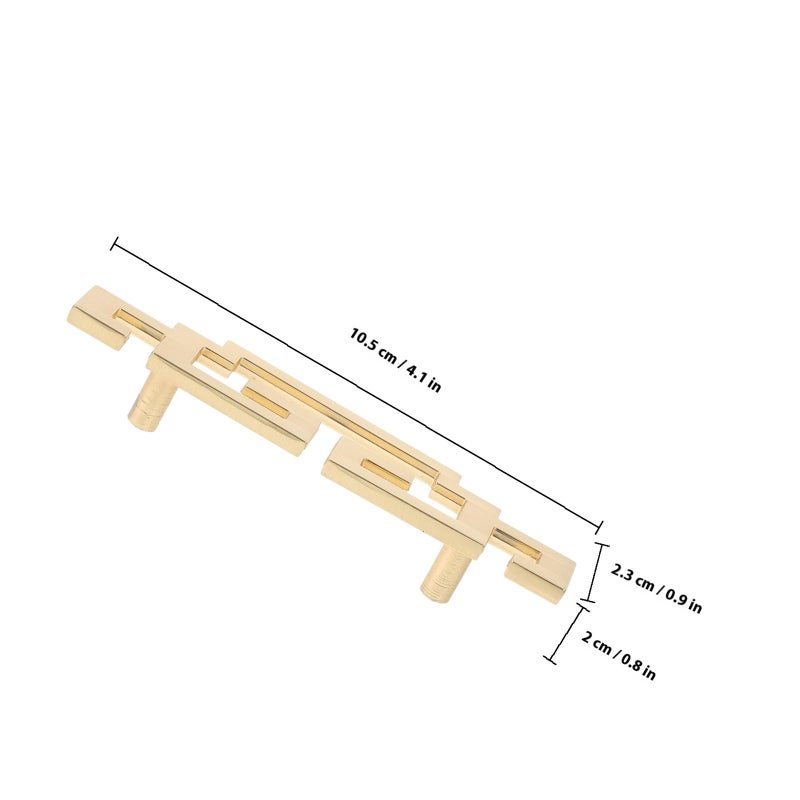 Geometric Cabinet Handles Metal Pulls 4Pcs Set For Kitchen Closet Furniture Hardware - Image 3