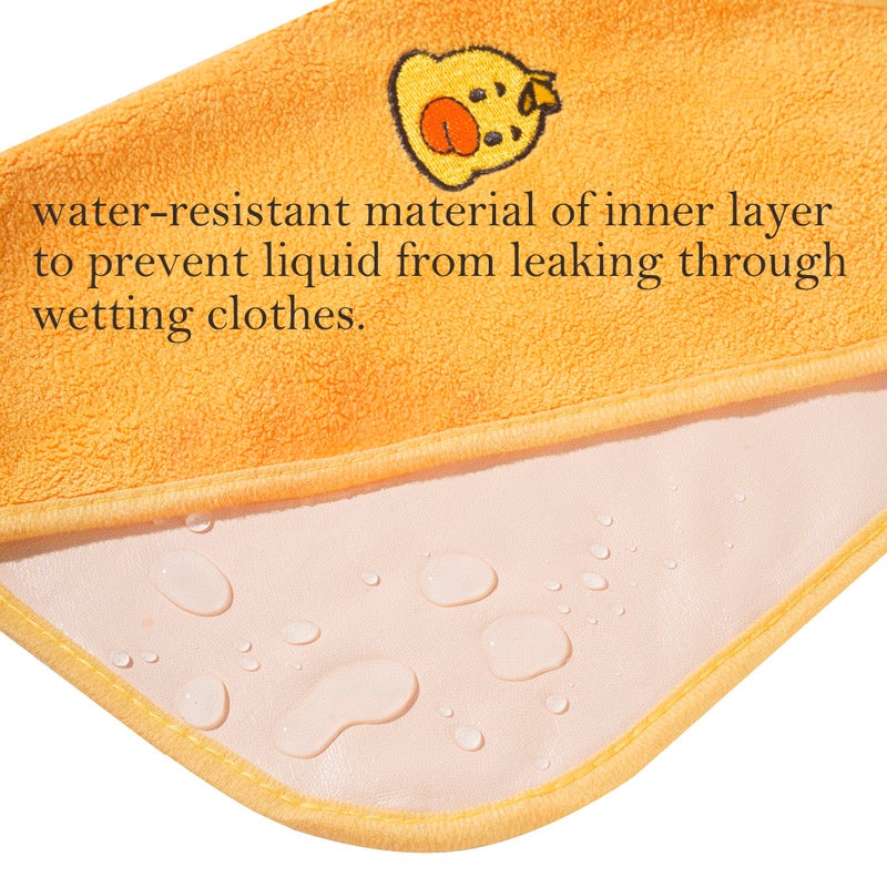 RAXIFU 3 Pack Bibs for Baby Girls or Boys, Toddler Bibs for Feeding Teething Drooling, The Size 16 "x20 Face Towel Multifunctional for 3-6 Years kids - Image 3