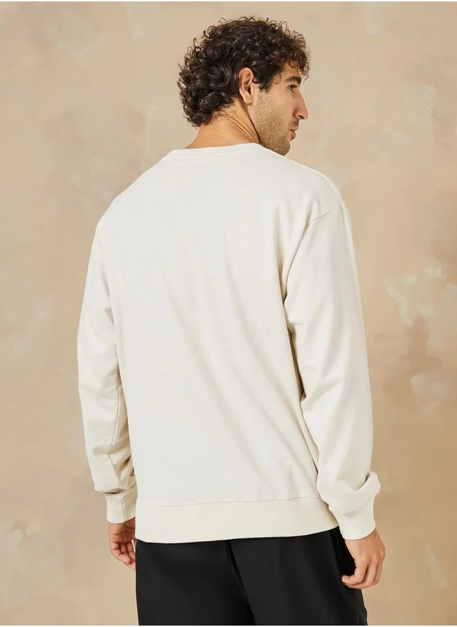 Styli Relaxed Fit Cotton Terry Sweatshirt