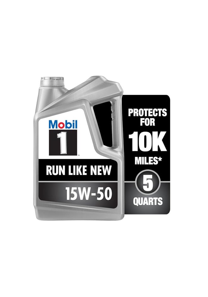 Mobil 1 Advanced Full Synthetic Motor Oil 15W50 5 Quart - Image 1