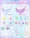 Glavatrix 34 Pcs Mermaid Cake Topper Under The Sea Cake Decorations With Mermaid Tail Seaweed Shells Starfish Ball Birthday Party Supplies for Baby Shower Birthday Gift - Image 4
