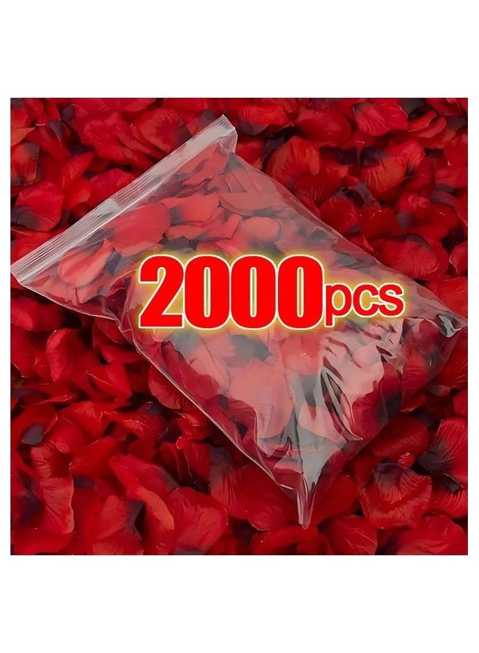 هومستر Red Artificial Rose Petals -2000pcs Fake Flowers for Romantic Wedding Party Favors Decoration (باللغة الإنجليزية) - Image 4