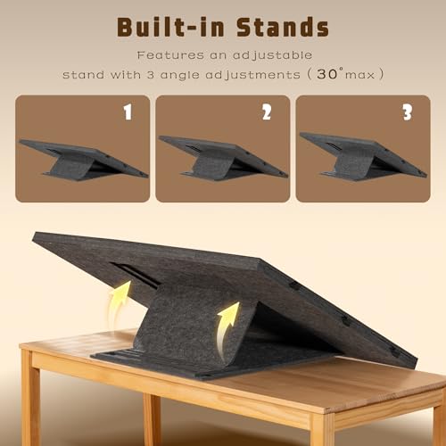Tektalk 2000 Piece Foldable Jigsaw Puzzle Table with Cover 3TiltingAngle Plateau Lightweight Portable Felt Puzzle Board with 6 Sorting Drawers Dark Gray - Image 5