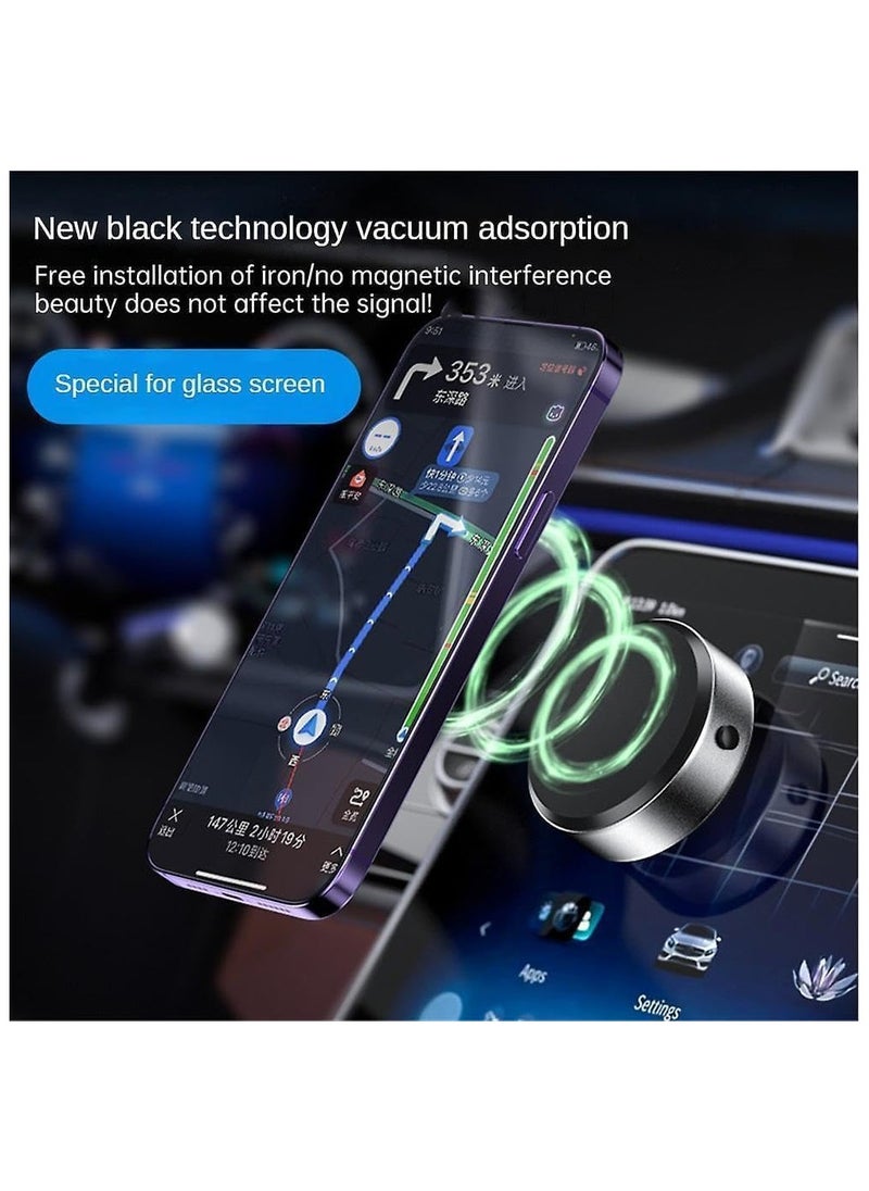 Vacuum Suction Phone Holder, Intelligent Car Mount Mobile Phone Holder Magnetic Universal Adsorption Bracket Vacuum Adsorption Stable Regular version (Type C)