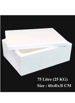 GO2CAMPS Ice Box Thermocol-75 Litre (25 KG) Thermocol Cool Box-Thermo Keeper Container, Expanded Polystyrene Cooler, Fishing Ice Box  - Image 1