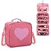 LoDrid Doll Carrying Case Compatible with LOL Surprise OMG Display Organizer Compatible with Big Sister 3inch Dolls with a Hanging Hook and 7 Clear Zipper Pockets Bag Only PinkPatent Design - Image 3