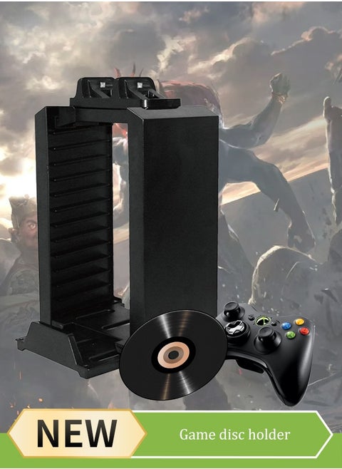 Vertical Stand PS4 Controller Charging Dock and Multifunctional Storage Stand Kit Place The Game Discs and Host 3-In-1 Game Sets for PS4 Slim Pro XboxONE S Retractable Stand, 12 Storage Games Multi-Functional Fixed Seat Charging Station Kit