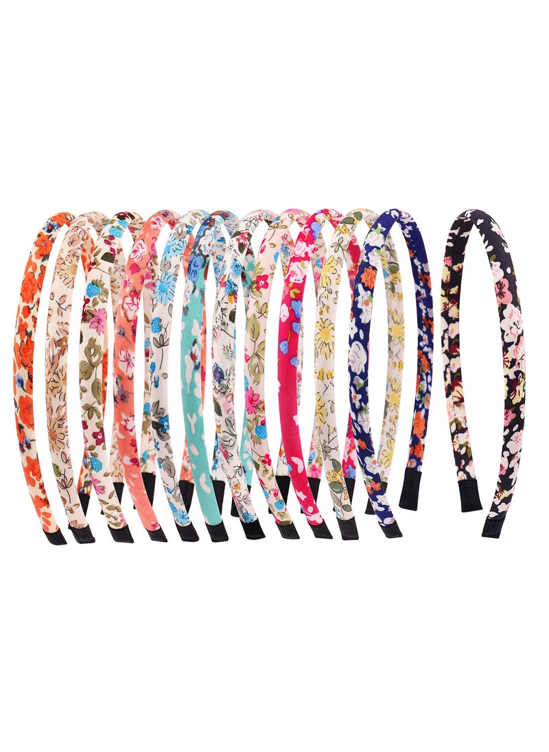 Candygirl - Candygirl DIY Satin Girls headbands Floral Hairbands Fall Head Bands for Women Girls Value Pack (floral) - Image 1