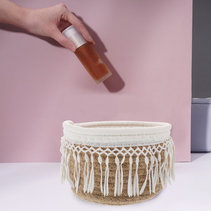 1pc Multi-functional Storage Basket Home Organizer Cotton Thread Basket - Image 1