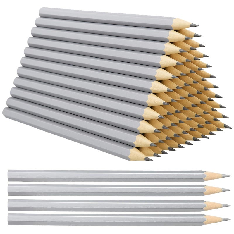 Carpenter Marking Pencils 100 Pieces Silver Lead Grey For Metal Wood 17.4 Cm Body For Welding Electrical Automotive Precision Tasks - Image 4