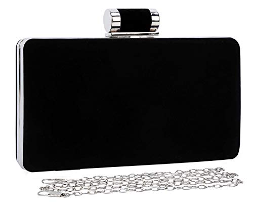 Selighting Elegant Velvet Clutch Evening Bags for Women Formal Wedding Party Clutch Purse Prom Cocktail Handbags Black - Image 1