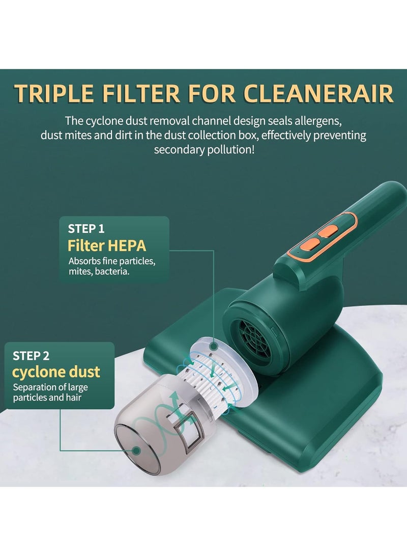 Bed Vacuum Cleaner,Handheld UV Mattress Vacuum Cleaner,Wireless Mite Remover Cleaning Machine,Bed Dust Vacuum Machine Effectively Clean Up Bed, Pillows, Cloth Sofas, and Carpets - Image 5