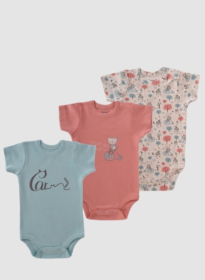 Junior Baby UniSex Cotton Bodysuit Pack of 3 - Image 1