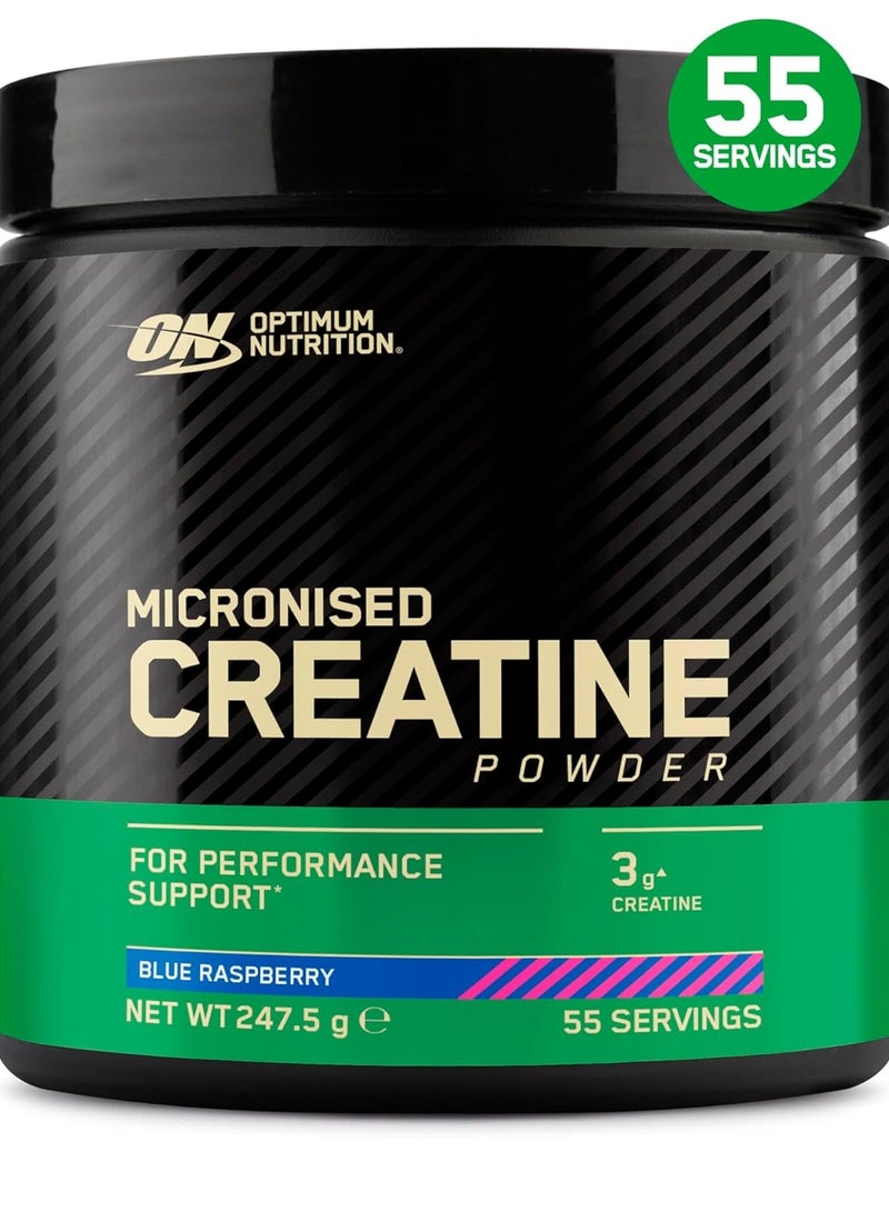 ON Optimum Nutrition Micronised Creatine 247.5g Blue Raspberry - Image 1