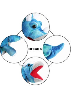 Y&D Dinosaur Hand Puppet Triceratops Jurassic World Stuffed Animal Soft Plush Toy Open Movable Mouth Finger Gift Birthday Gifts For Kids Creative Role Play  - Image 2