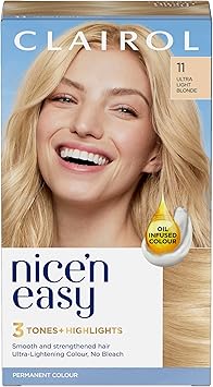 Clairol Nicen Easy Crme Natural Looking Oil Infused Permanent Hair Dye 11 Ultra Light Blonde - Image 1