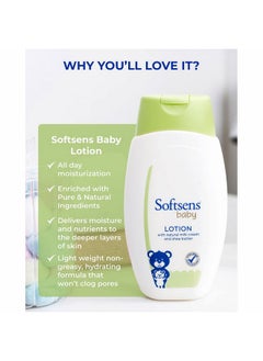 Softsens Baby Nourishing Lotion With Milk Cream & Shea Butter For Face & Body, Moisturizer For Kids 200Ml (Pack Of 1)  - Image 3