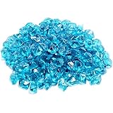 Skyflame 10-Pound Polygon Fire Glass for Fire Pit Fireplace Landscaping,1/2-inch, Aqua Blue - Image 1