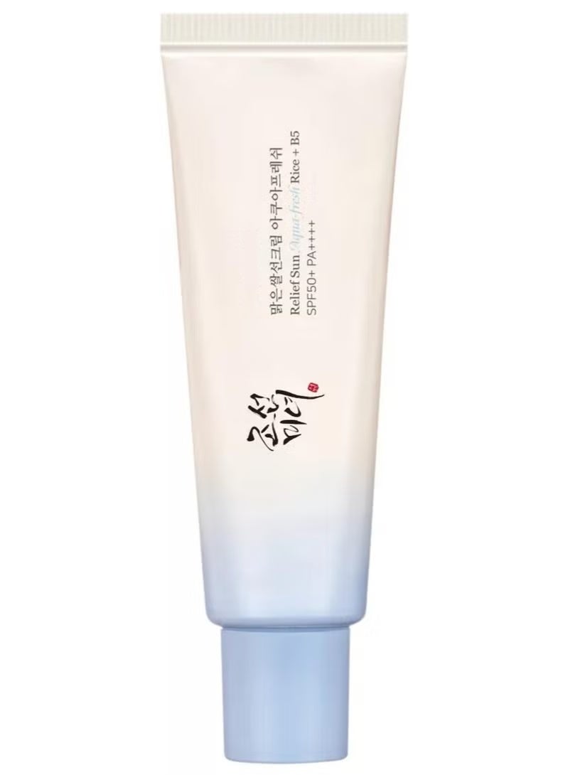 واقي شمس ريليف صن أكوا فريش الأرز ب5 مرطب خفيف SPF50+ PA++++ 50 مل - Image 1