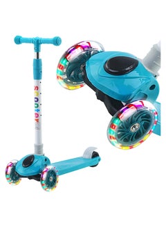 DMG TECH Adjustable Height Foldable 3 Wheel Scooters for Kids LED Wheels  - Image 3