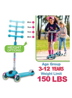 DMG TECH Adjustable Height Foldable 3 Wheel Scooters for Kids LED Wheels  - Image 5