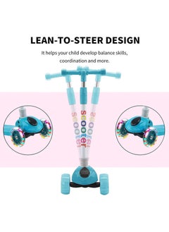 DMG TECH Adjustable Height Foldable 3 Wheel Scooters for Kids LED Wheels  - Image 4