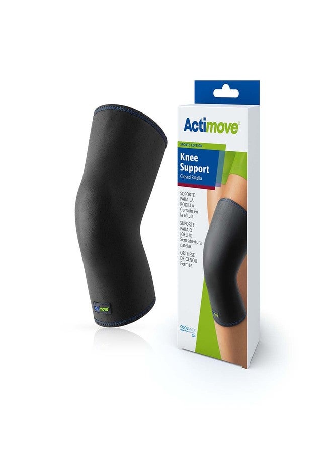 Actimove Sports Edition Knee Brace, Closed Patella | Compression Sleeve for ACL MCL Injury Recovery Support, Black, Medium - Image 1