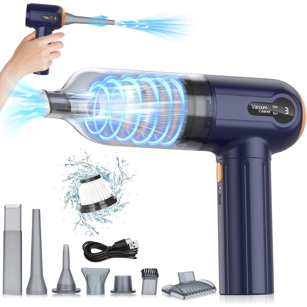 4-in-1 Cordless Handheld Car Vacuum Cleaner, Portable Dust Buster