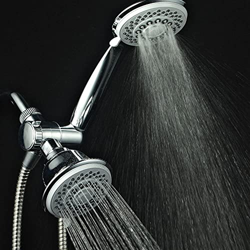 Hotel Spa AquaStorm 30-Setting SpiralFlo 3-Way High Pressure Luxury Shower Head/Handheld Showerhead Combo with Water Saving Economy Mode/Chrome - Image 5